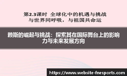 赖斯的崛起与挑战：探索其在国际舞台上的影响力与未来发展方向